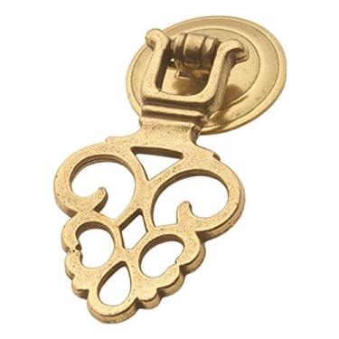 Imagem de Hickory Hardware Puxador de armário com pingente Queen Anne P8005-LP, 3,17 cm, Lancaster polido à mão