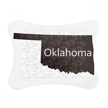 Imagem de Oklahoma America – Moldura de quebra-cabeça com contorno do mapa dos EUA
