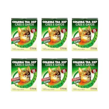 Imagem de Kit Coleira Contra Pulgas e Carrapatos TEA 327 Gatos König 13g c/ 33cm C/ 6 unidades