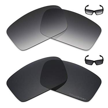 Imagem de Mryok+ 2 pares de lentes polarizadas de substituição para óculos de sol Oakley Twitch – Cinza dégradé tingido/Stealth preto