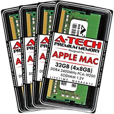 Imagem de A-Tech 32GB (4 x 8 GB) RAM para Apple 2017 iMac 27 polegadas Retina 5K | DDR4 2400 MHz PC4-19200 SO-DIMM 260-Pin CL17 1,2 V não ECC Kit de atualização de memória sem buffer