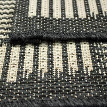 Imagem de Kit Tapete Passadeira 2pç Antiderrapante Cozinha Juta Srj Pt