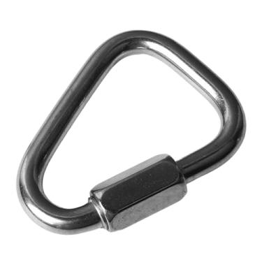 Imagem de Gancho de Ligação Triangular, Mosquetão Resistente de Aço Inoxidável, Ligação Rápida, Fivela de Travamento Triangular para Escalada, Acampamento, Caminhadas