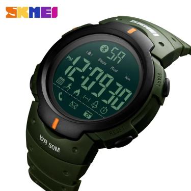 Imagem de Skmei relógio inteligente homens relógio de calorias relógios bluetooth-compatível 5bar à prova d'