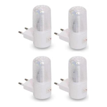 Imagem de Kit 4 Luminária De Tomada Abajur Led Mini Luz Noturna Bivolt