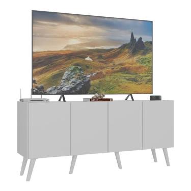 Imagem de Rack Retrô Para Tv Até 50 Polegadas Com Mp1071 Branco Branco