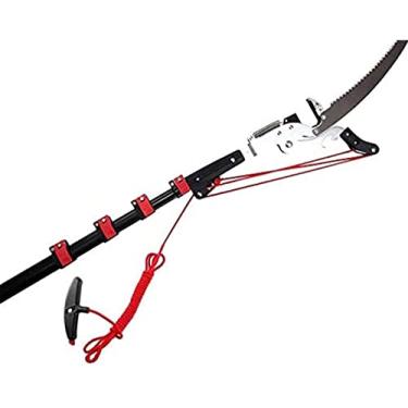 Imagem de Podador de árvores telescópico 2 em 1 + serra telescópica, tesoura de poda para jardinagem e serra de membro extensível, ferramenta de jardinagem extensível de altura de trabalho de 24 pés/7,2 m