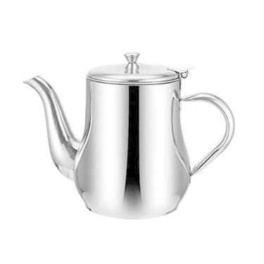 Imagem de Yardwe Pote de filtro de óleo de aço inoxidável, recipiente de graxa com filtro de malha fina, frascos dispensadores de óleo lata de armazenamento de óleo para cozinha doméstica (510 g)