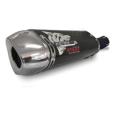 Imagem de Escapamento Coyote Modelo START Mini-Tri Alumínio - XRE 190 / Bros 160 NX-R - Preto/Black
