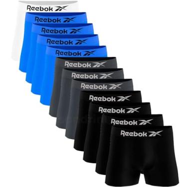 Imagem de Kit 12 Cuecas Boxer Reebok Masculinas Microfibra Adulto Box Sem Costura (BR, Alfa, GG, Regular, Sortidos 1)
