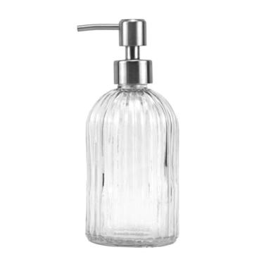 Imagem de Dispensador de xampu de gel de banho de sabonete líquido de 400 ml, frasco recarregável, frasco de vidro vazio, loção (400 ml)