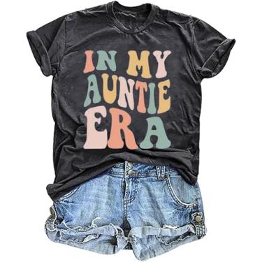 Imagem de Camiseta feminina com estampa de letras engraçadas do Dia das Mães em My Mama Era Camiseta Mom Life Casual Tops, 26aa-cinza escuro 3, GG