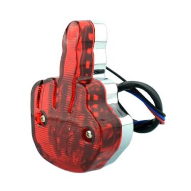 Imagem de Luz traseira de 9,5 cm de altura LED frontal traseira luz indicadora de feixe vermelho para caminhão, trailer, carro, ônibus, motocicleta, traseira de aço inoxidável