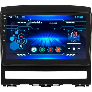 Imagem de Central Multimídia 9" Polegadas Quad Core 2/32gb Apple CarPlay e Android Auto Android 12 com Moldura e Chicotes Específicos Kronos Fiat Idea 2013/2019
