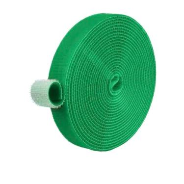 Imagem de Organizador De Fios Fixação Extrema Rolo prendendo laços de cabo reutilizáveis, premium gravatas de cabo ajustáveis de 5 metros 10mm de largura (Verde)