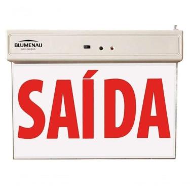 Imagem de Placa De Saída Led 1 Face 1w - Vermelha - Blumenau Iluminação