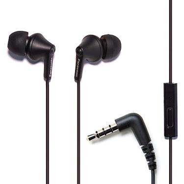 Imagem de Panasonic ErgoFit Fones de ouvido com fio, fones de ouvido intra-auriculares com microfone e controlador de chamadas, fones de ouvido ergonômicos de ajuste personalizado (P/M/G), conector de 3,5 mm