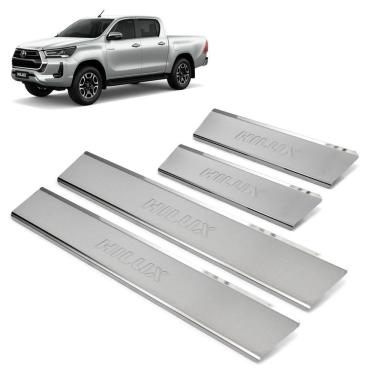 Imagem de Soleira aço inox 4 portas  brasikar hilux 2020 2021
