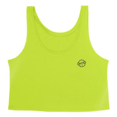 Imagem de Cropped Feminino Regata Good Look Fitness Academia Estampada Peso Mão-Feminino