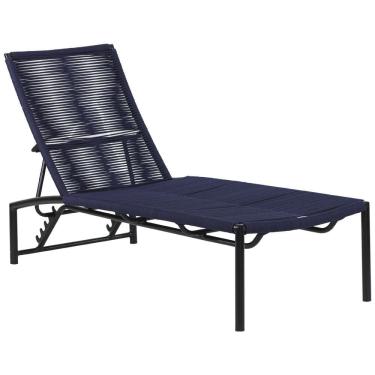 Imagem de Espreguiçadeira Tokyo Alumínio Corda Náutica Regulagem Trama