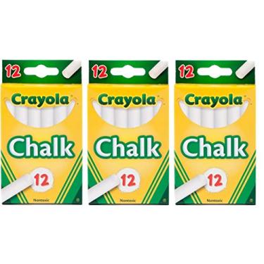 Imagem de Crayola White Chalk 12 Ea (pacote com 3)