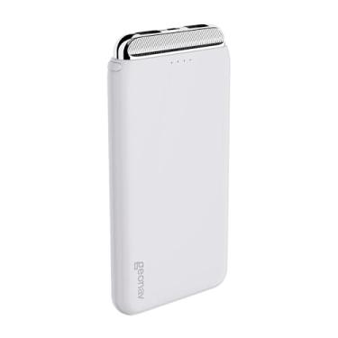 Imagem de Geonav Power Bank, Carregador Portátil Universal 12.000 mAh, 2 Saídas USB + 1 Saída USB-C, PB12KWT, Branco