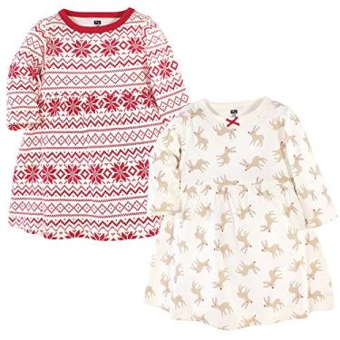 Imagem de Hudson Baby Vestidos de algodão para bebês meninas, Rena, 3-6 Meses