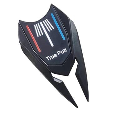 Imagem de Newmind Marcador de linha de garfo Divot Repair para reparo de golfe, multifuncional, destacável, equipamento de golfe, acessório portátil, taco de golfe para reparo de marcação de campo - preto