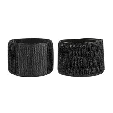 Imagem de rockible 2x caneleiras de futebol tiras leves protetores de tornozelo tiras elásticas de caneleiras de futebol para esportes de ginásio, crianças adultas, PRETO