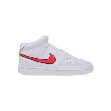 Imagem de Nike Tênis feminino Court Vision Mid, Branco/Flash Crimson, 10