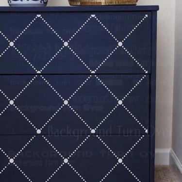 Imagem de Estêncil geométrico quadrado de 30 cm, estêncil de móveis, azulejo para decoração, pintura, padrões grandes, paredes, modelos de parede de nicho grande para azulejos, pintura de madeira