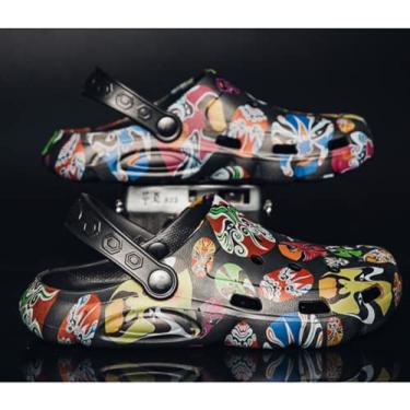 Imagem de SHABADUER Tamancos de verão masculinos e femininos, sapatos de água casuais confortáveis, atacadistas, sapatos de praia, Branco, verde, 0 Women/12 Men