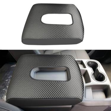 Imagem de XYHGM Capa de apoio de braço para console central de carro para Chevy Silverado & GMC Sierra 2019-2024 couro antiarranhões caixa de descanso central tampa protetor de assento acessórios (banco de