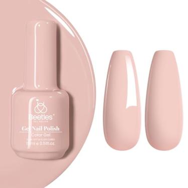 Imagem de Esmalte de gel Beetles Nude, 1 peça 14,2 g 15 ml esmalte de gel rosa transparente claro nude esmalte neutro de imersão UV lâmpada de LED necessária manicure para salão de beleza, arte de unhas