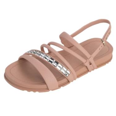 Imagem de Sandália Feminina Flatform Brilho Diamante Acolher Grendha