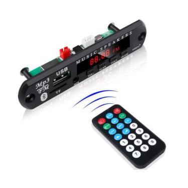 Imagem de Decodificador Bluetooth Mp3 usb fm controle remoto cx Ativa - Brasil H