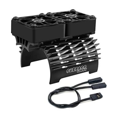 Imagem de RC Motor Heatsink Fans Surpass Hobby Twin 30mm RC Car Motor Cooling Fans with Metal Cover 4068 4274 Brushless Motor Heatsink Fit for 1/8 1/7 RC Car 40mm 42mm Motors