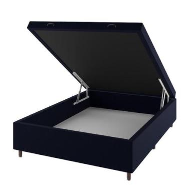 Imagem de Base Box Bau Casal Cairo (43x138x188cm) Turkey Azul - Casa Giulia - Vi