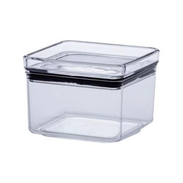Imagem de Pote Quadrado Hermética Lumini Cristal Empilhável 480 ML - AKORA, Tran