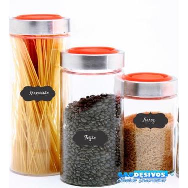 Imagem de Adesivo Decorativo Kit 50 Etiquetas(a Giz), Para Potes - Gaudesivos