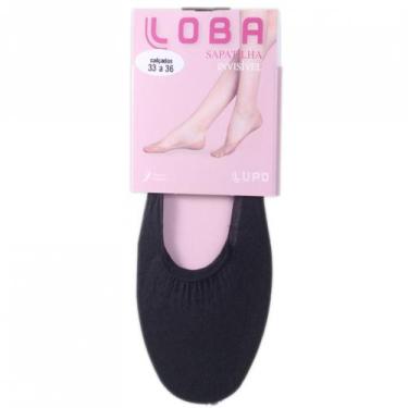 Imagem de Meia Feminina Lupo Sapatilha Invisivel Preta - 05552, 37/40