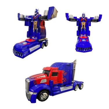 Imagem de Caminhão Transformer Azul bate e volta Som e Luz - ImportVic