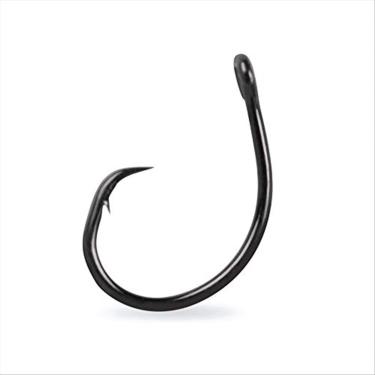 Imagem de Mustad Gancho circular em linha Demon Perfect® - 1 anzol de pesca fino, gancho de círculo de lacuna ampla, ideal para pesca em água salgada e água doce, anzol grande de design original, níquel preto,