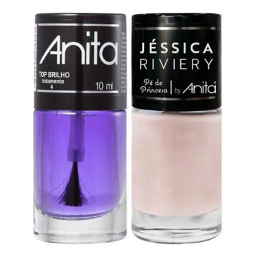 Imagem de Esmalte Pé de princesa Coleção Jéssica Riviery + Top Brilho 10ml Anita