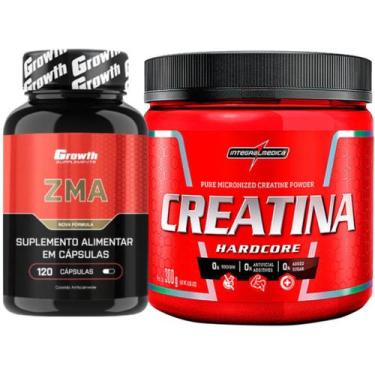 Imagem de Zma 120 Caps Growth + Creatina Pura 300g IntegralMedica