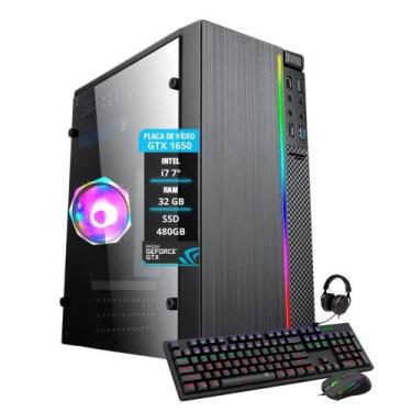 Imagem de Pc Gamer Dante I7 7ºger. Gtx1650 32Gb Ssd480Gb Teclado,Mouse - Amorim 