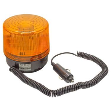 Imagem de Giroled de Advertência Strobo Magnético Led Bivolt Laranja 8 Funções C