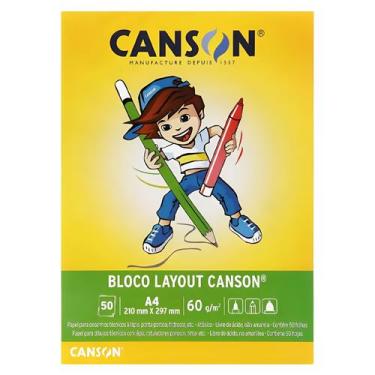 Imagem de Bloco de Papel Layout A4 Canson 50 Folhas 60g