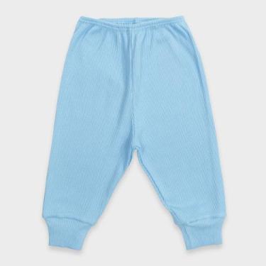 Imagem de Calça Bebê em Malha Canelada - Baby Duck, M, Azul