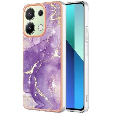 Imagem de Dinglijia Capa fina para Redmi Note 13 Pro 4G (não 5G), capa para Xiaomi Poco M6 Pro 4G, capa de telefone com design moderno de mármore rígido para meninas para Note 13 Pro 4G/Poco M6 Pro 4G, YBBK